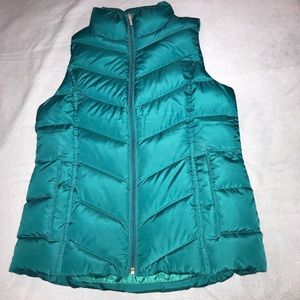 Lands end teal women’s size XS down vest